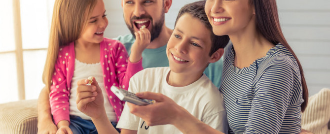 a happy family together